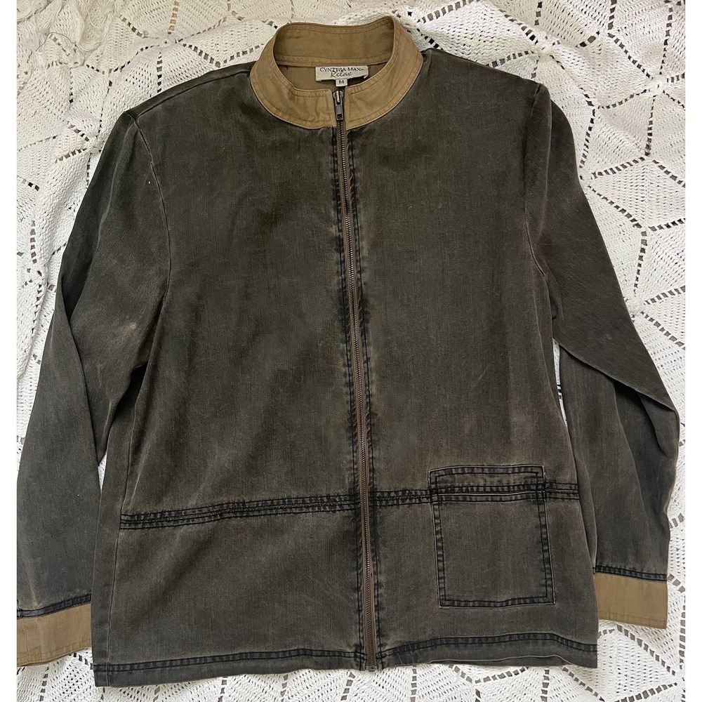 Vintage Cynthia Max Relax Tencel Jacket Dress Set M Utility Minimalist Gorpcore‎ - Picture 8 of 12